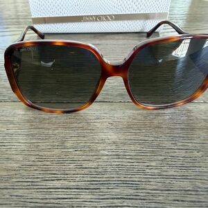 Authentic NEW Jimmy Choo Brown & Rose Goldtone Havana Sunglasses